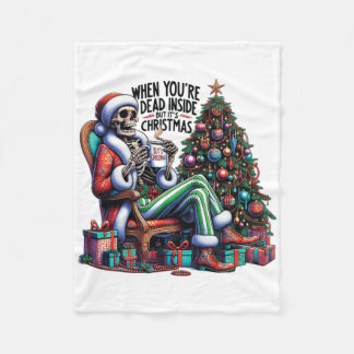 Couverture Polaire When You're Dead Inside But It's Christmas Costume