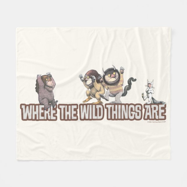 Couverture Polaire Where the Wild Things Are Characters on Logo (Devant (Horizontal))