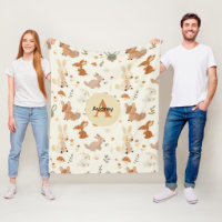 Whimsical Woodland Forest Animaux Motif de verdure