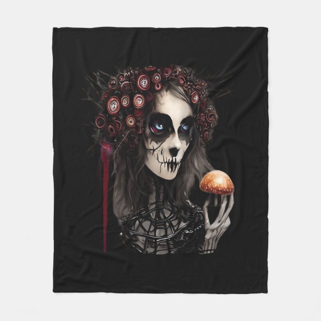 Couverture Polaire Whimsigoth - Lunes classiques et jardins hantés (Devant)