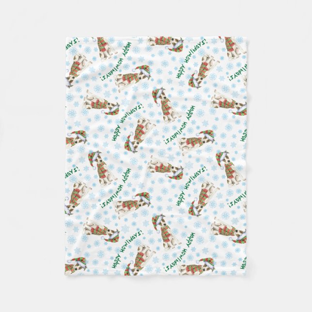 Couverture Polaire Whippet de Noël (Devant)