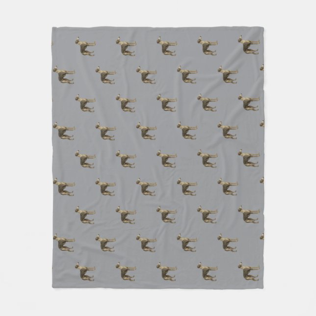 Couverture Polaire Whippet fleece blanket with grey background (Devant)