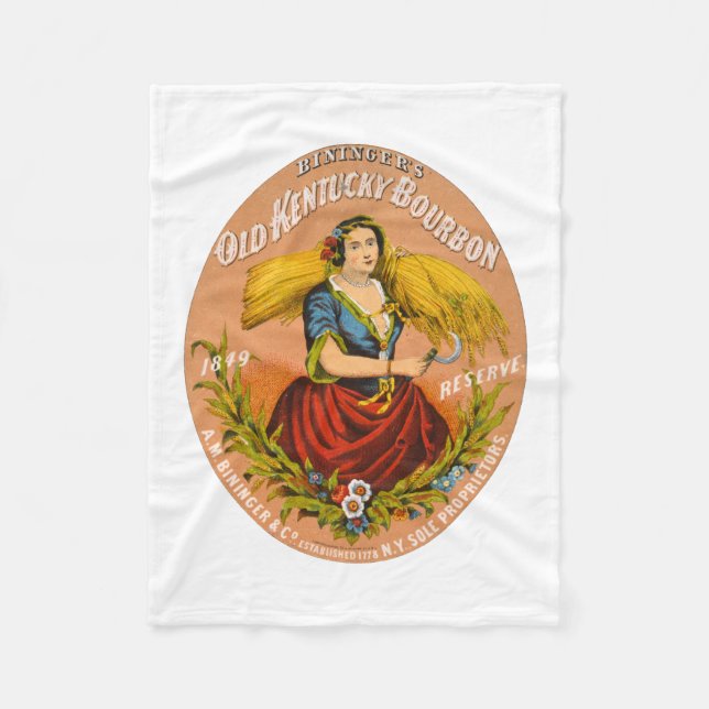 Couverture Polaire Whiskey Advertising Étiquette, Vers 1860. (Devant)