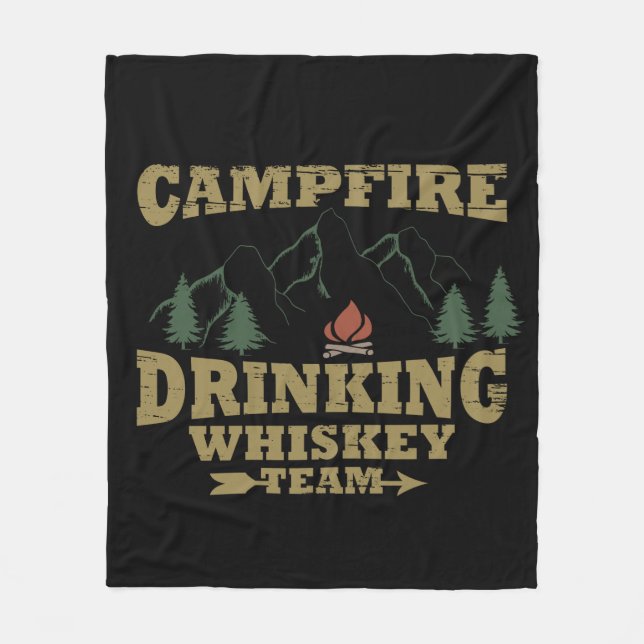 Couverture Polaire Whiskey cite d'amusants propos de campeurs de camp (Devant)