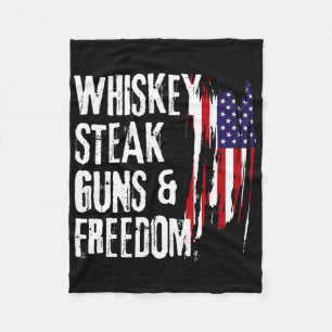 Couverture Polaire Whiskey Steak Guns Et Freedom Cool Whiskey Freedo