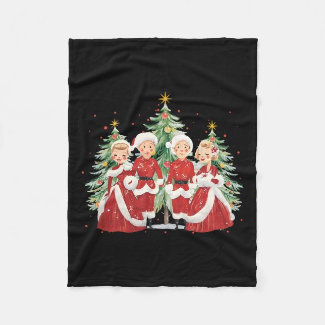 Couverture Polaire White Christmas Movie 1954 Xmas Song Holiday Pajam (Devant)