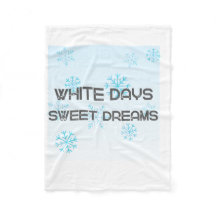 White Days Sweet Dreams Cozy Winter Blanket | Snow