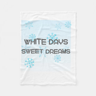 Couverture Polaire White Days Sweet Dreams Cozy Winter Blanket | Snow