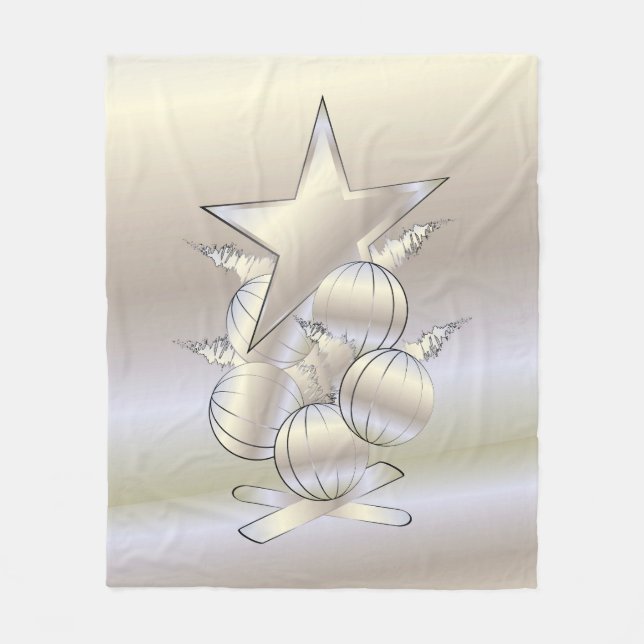 Couverture Polaire White gold Christmas (Devant)