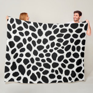 Couverture Polaire White Leopard Elégante Collection de luxe tendance