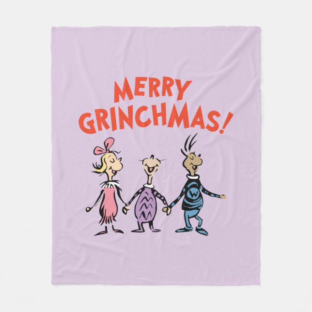 Couverture Polaire Whos Holding Hands Merry Grinchmas (Devant)