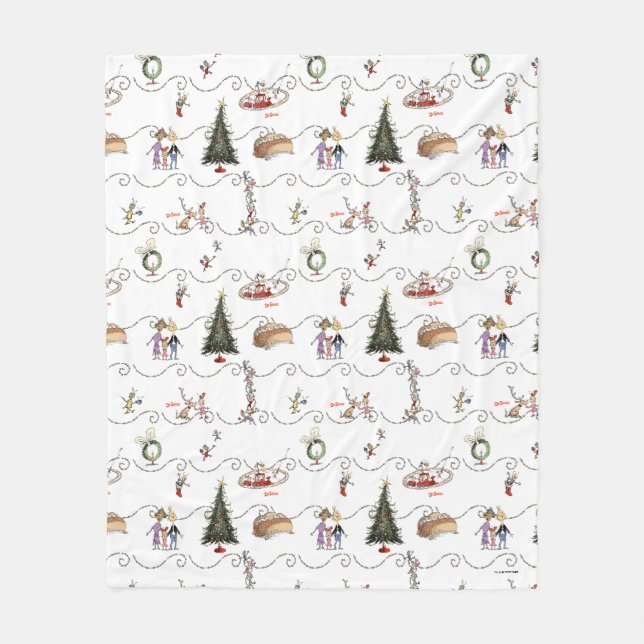 Couverture Polaire Whoville Christmas Garland Celebration (Devant)