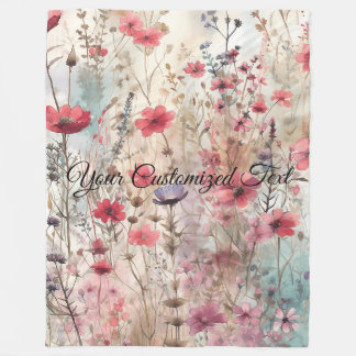 Couverture Polaire Wild Beauty Woven : Façonné par des Fleurs sauvage