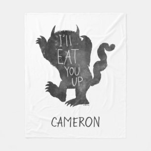 Couverture Polaire Wild Thing   Je vais te manger   Ajoutez votre nom