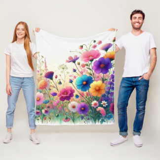 Couverture Polaire Wildflower Rhapsody