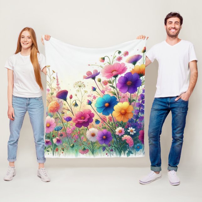 Couverture Polaire Wildflower Rhapsody (En situation)