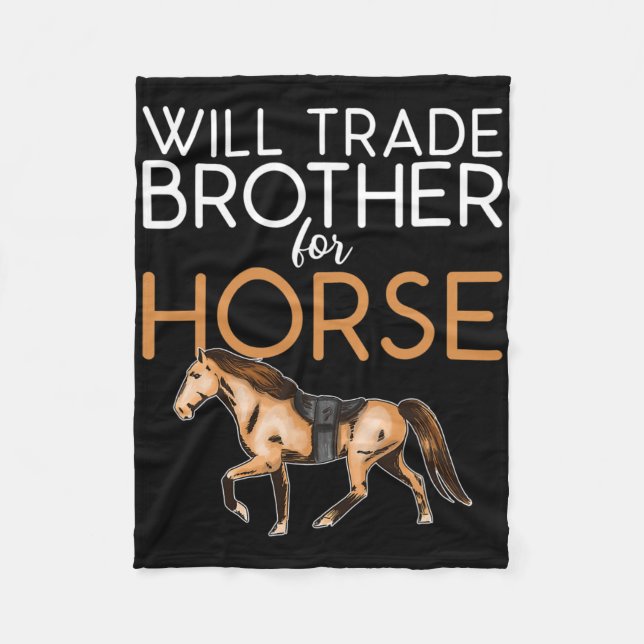 Couverture Polaire Will Trade Brother Pour Le Cheval - Amoureux Du Ch (Devant)