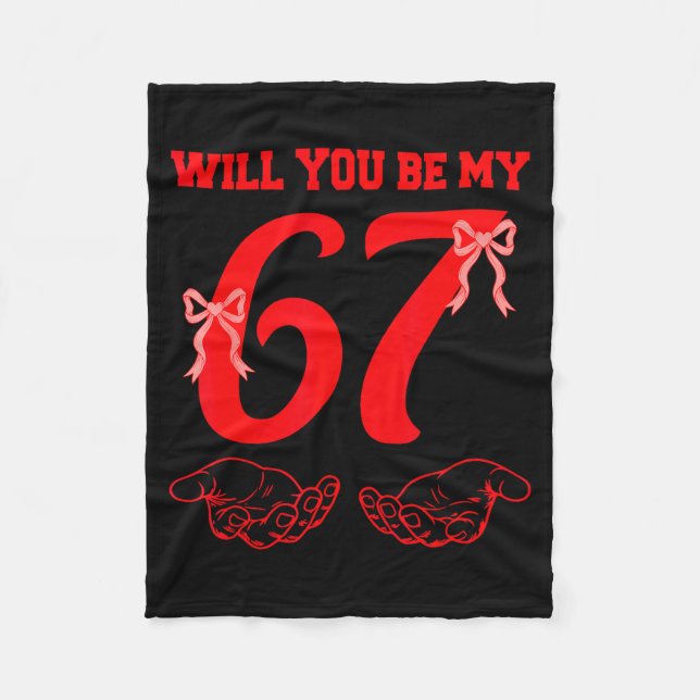 Couverture Polaire Will You Be My 67 Funny Six Seven Hands Meme Valen (Devant)