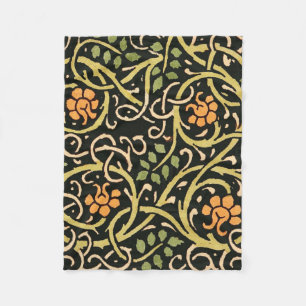 Couverture Polaire William Morris Black Floral Art