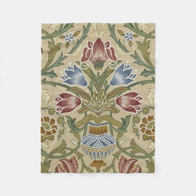 Couverture Polaire William Morris Brocade Motif de fond d'écran flora (Devant)