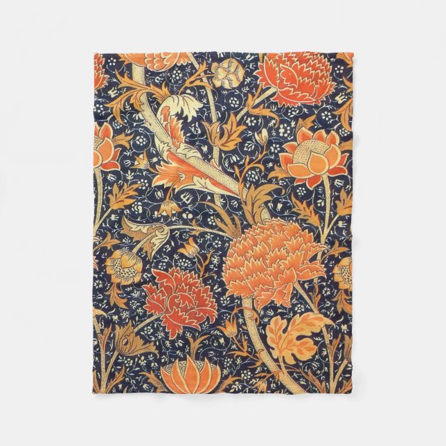 Couverture Polaire William Morris Cray Floral Art Nouveau Motif (Devant)