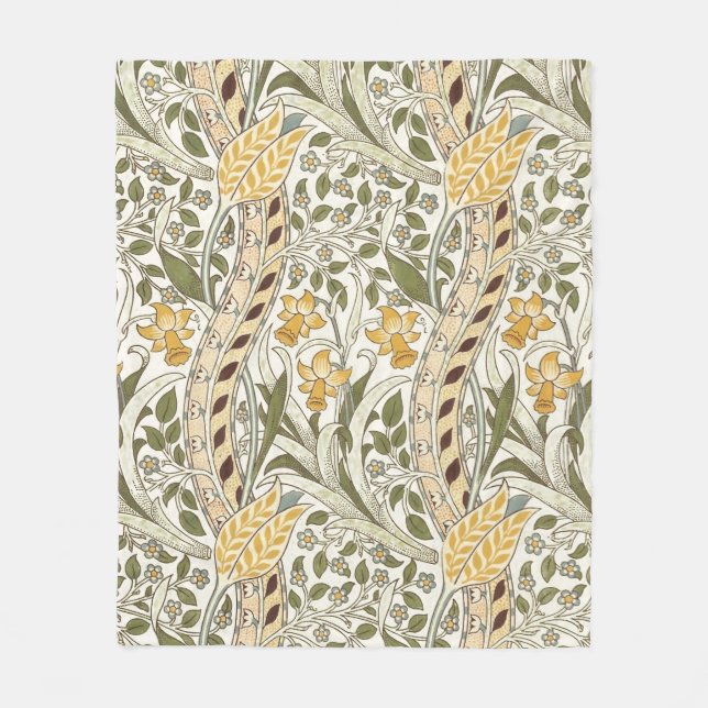 Couverture Polaire William Morris Daffodil Garden Flower Classic Bota (Devant)