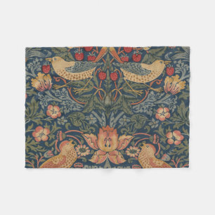 Couverture Polaire William Morris Fraise Voleurs Oiseaux