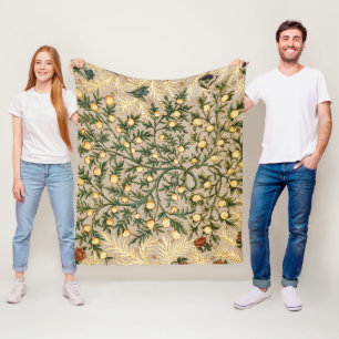 Couverture Polaire William Morris Fruit Floral Jardin Fleur Classique