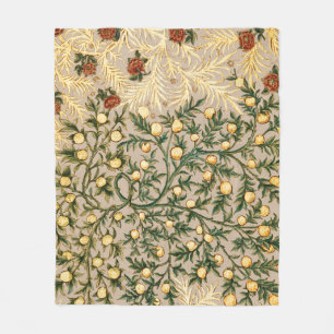 Couverture Polaire William Morris Fruit Floral Jardin Fleur Classique