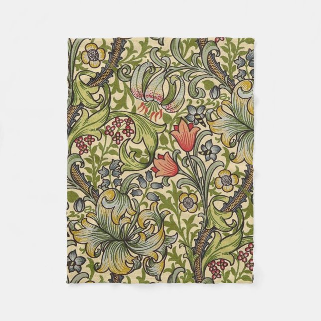 Couverture Polaire William Morris Golden Lily Motif restauré (Devant)