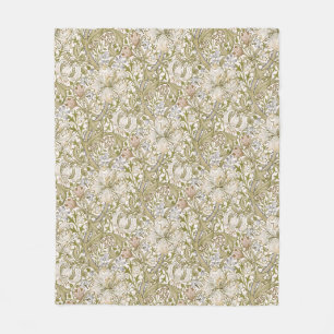 Couverture Polaire William Morris Jardin Fleur de Lys Classique