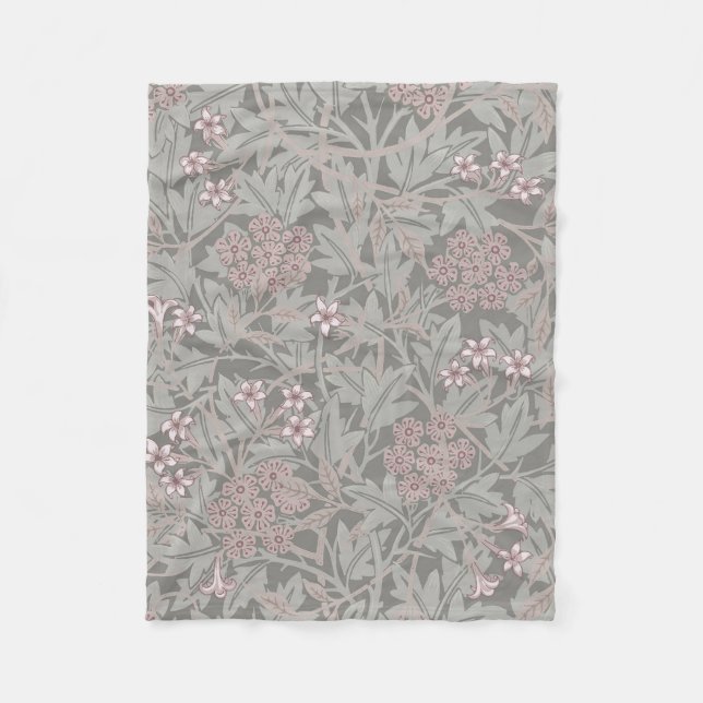 Couverture Polaire William Morris Jasmine Motif de fleurs (Devant)