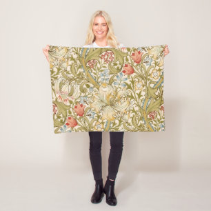 Couverture Polaire William Morris Lily Art nouveau motif floral