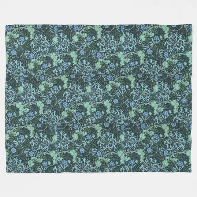 Couverture Polaire William Morris Motif d'algues (Devant (Horizontal))