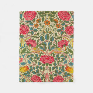 Couverture Polaire William Morris Rose Floral Chintz rose
