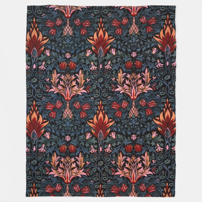 Couverture Polaire William Morris Snakeshead Dark Motif (Devant)