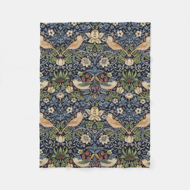 Couverture Polaire William Morris Strawberry Thief (Devant)
