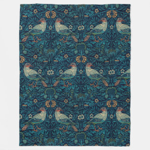 Couverture Polaire William Morris Vintage Floral Birds