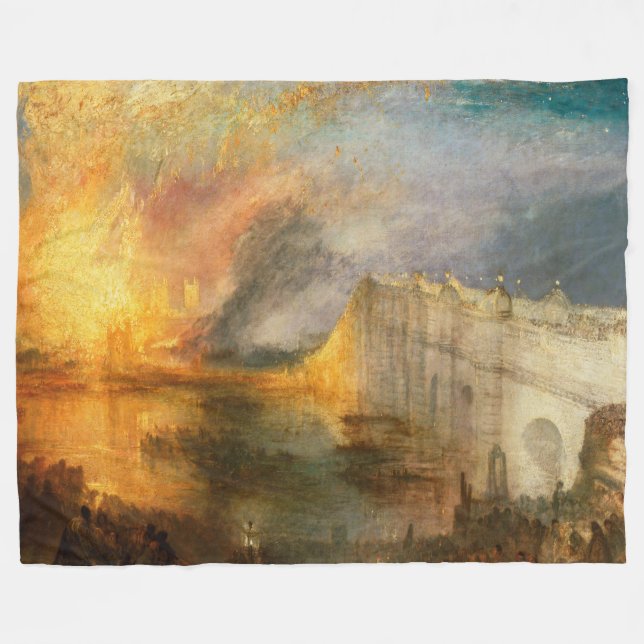 Couverture Polaire William Turner - L'incendie du Parlement (Devant (Horizontal))