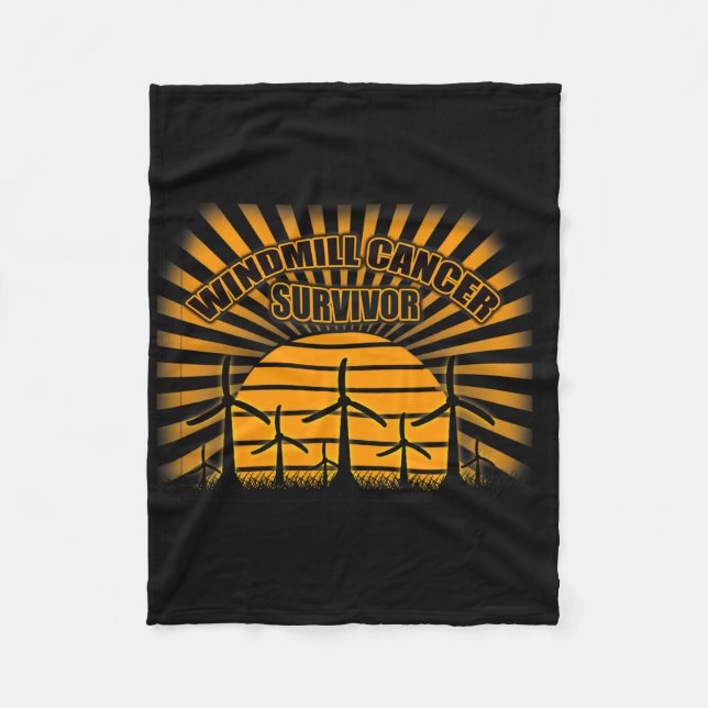 Couverture Polaire Windmill Noise Cancer Anti Trump Funny Mocking Fak (Devant)