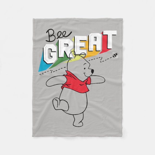 Couverture Polaire Winnie l'Ooh | Abeille grande (Devant)