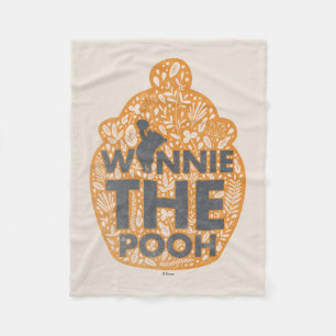 Couverture Polaire Winnie l'Ooh Floral Hunny Pot