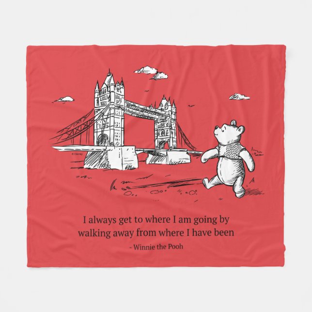 Couverture Polaire Winnie l'Ooh | J'arrive toujours là où je vais (Devant (Horizontal))