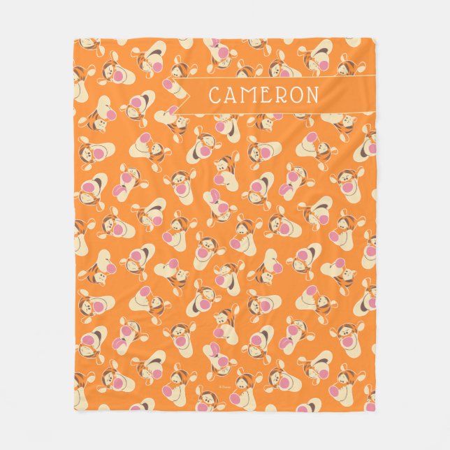 Couverture Polaire Winnie l'Ooh | Tigger Face Motif (Devant)
