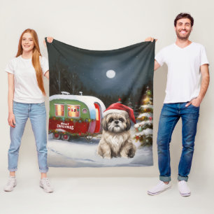 Couverture Polaire Winter Havanese Caravan Christmas Adventure