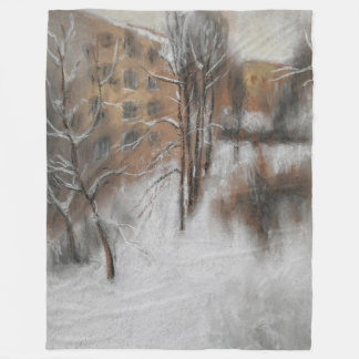 Couverture Polaire Winter Silence by the Window