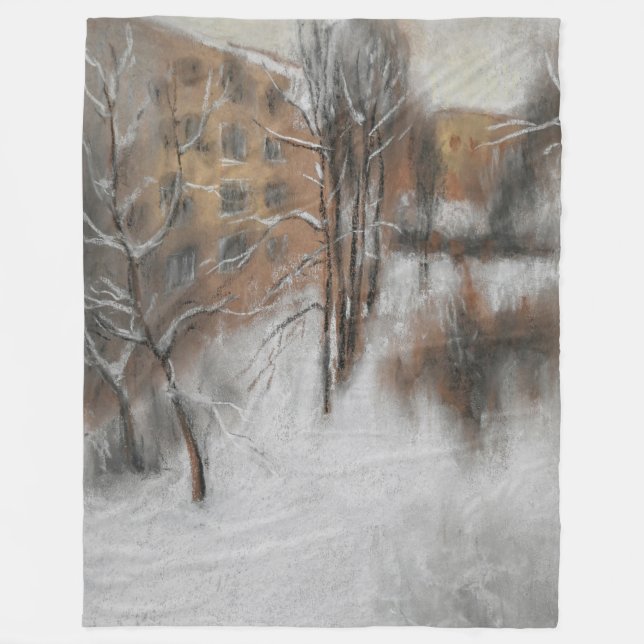 Couverture Polaire Winter Silence by the Window (Devant)