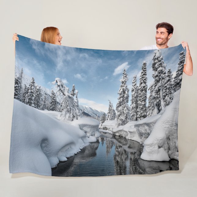 Couverture Polaire Winter Wonderland (En situation)