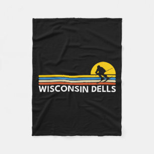 Couverture Polaire Wisconsin Dells Vintage Retro Souvenirs Ski