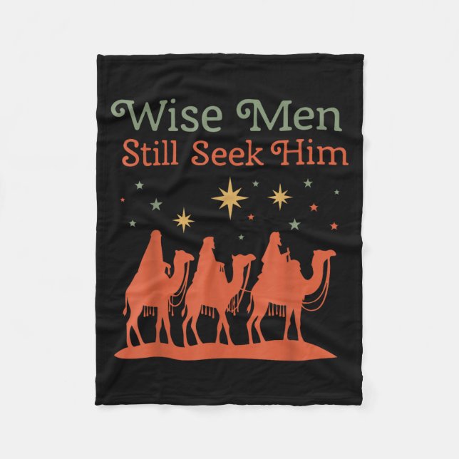 Couverture Polaire Wise Men Still Seek Him Nativity Scene Christian C (Devant)